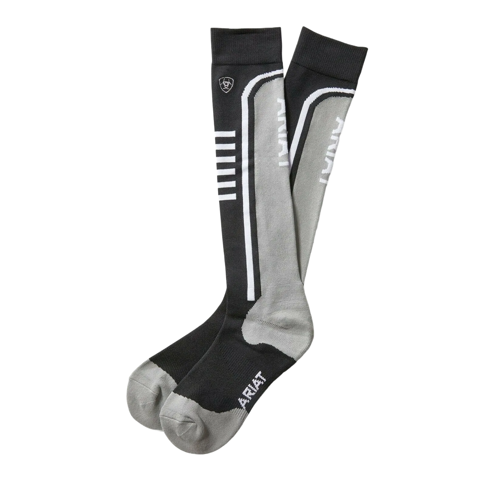 Ariat Ladies Black/Sleet AriatTEK Slimline Performance Socks 10033428