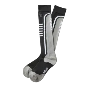 Ariat Ladies Black/Sleet AriatTEK Slimline Performance Socks 10033428