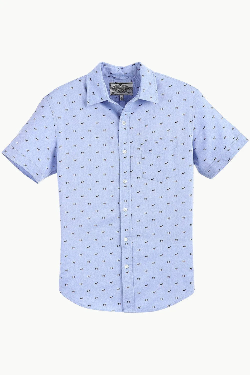 Blue Printed Oxford Summer Shirt