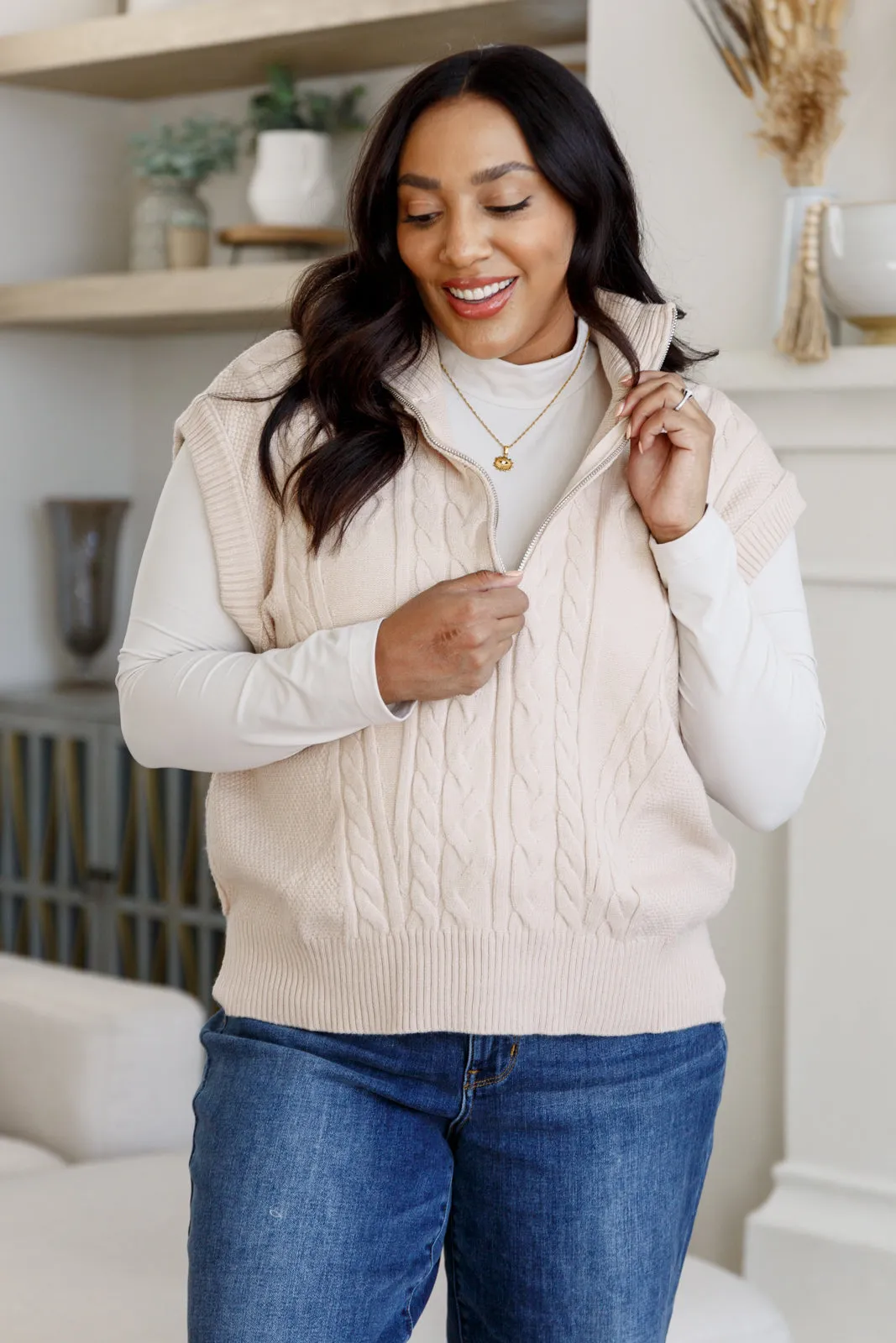 Cable Knit Vest