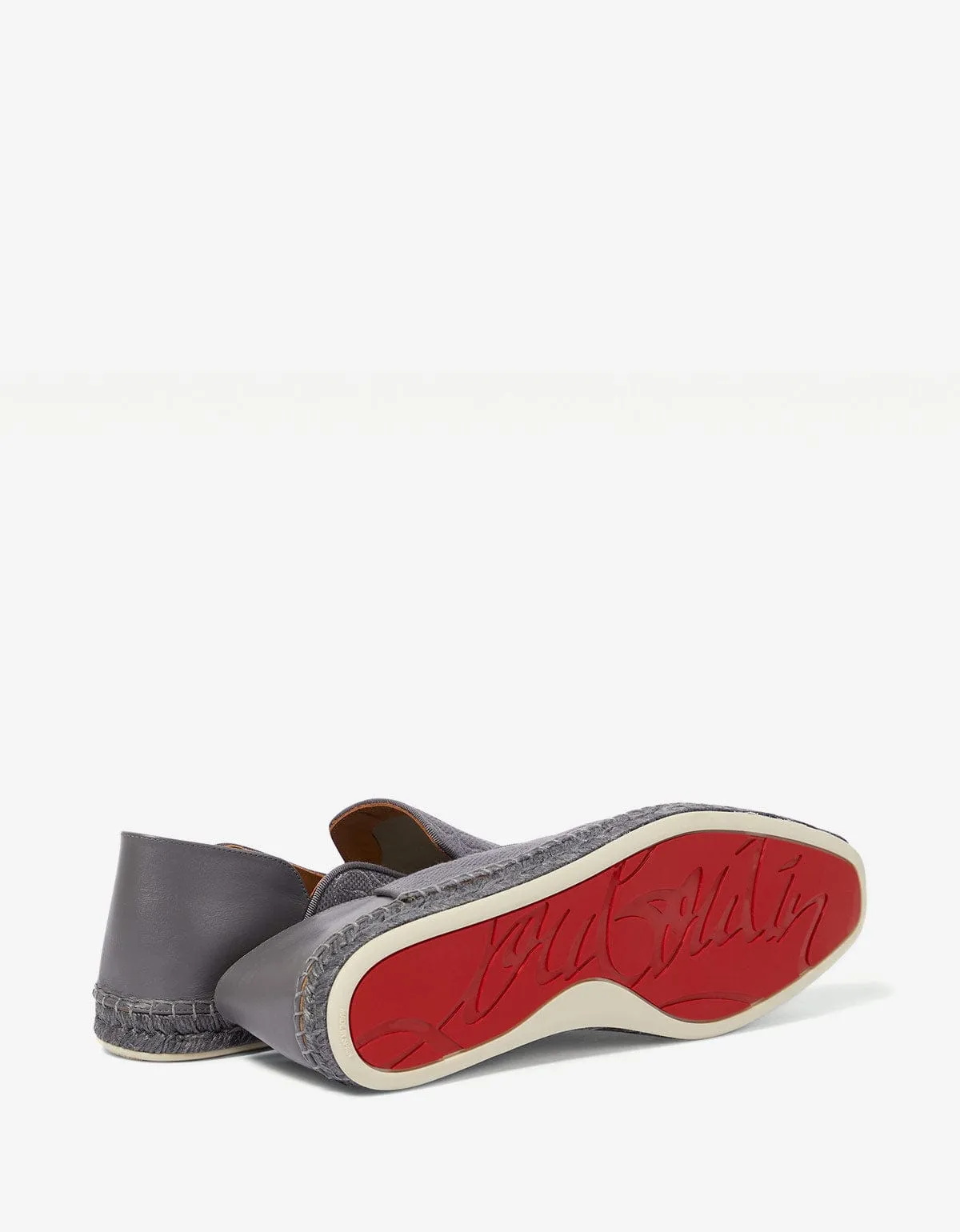 Christian Louboutin Espadon CL Jacquard Grey Espadrilles