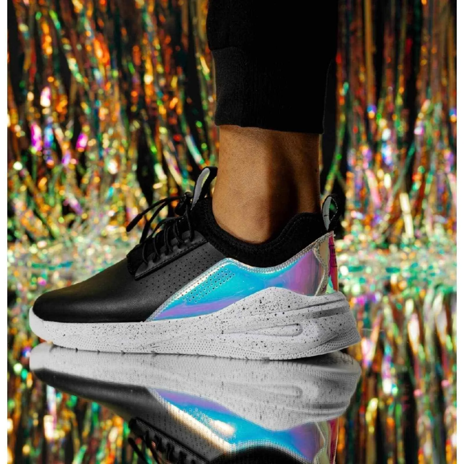 Clove Classic Shoes Sneakers Healthcare Nursing Black Holographic Limited Ed 9
