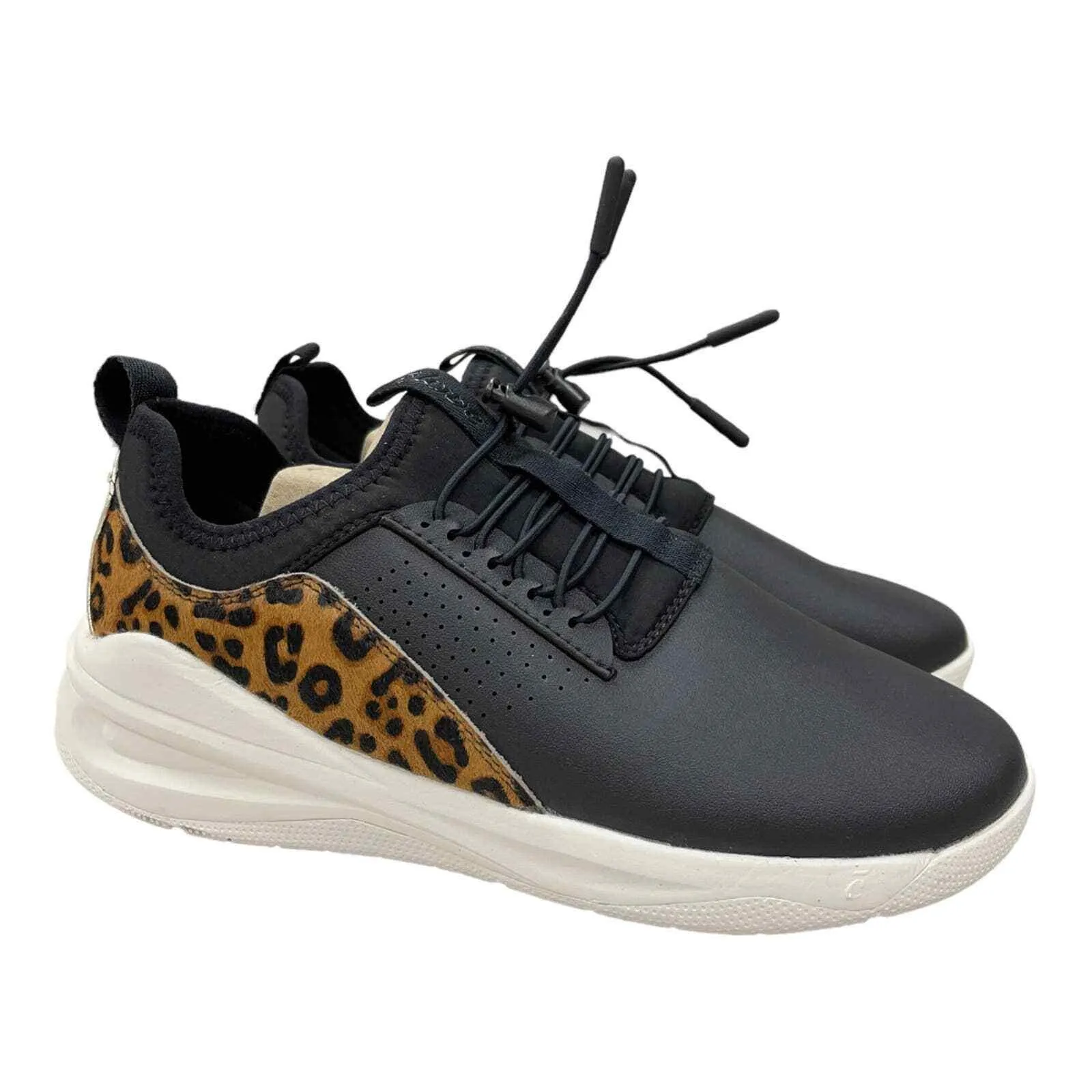 Clove Classic Shoes Sneakers Healthcare Nursing Black Leopard Size 6 New