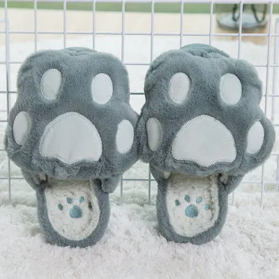 Cute cat claw cotton slippers yc20495