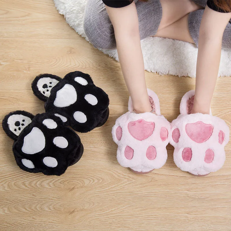 Cute cat claw cotton slippers yc20495