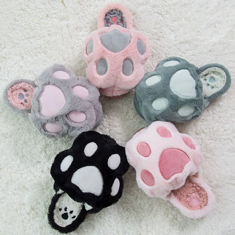Cute cat claw cotton slippers yc20495