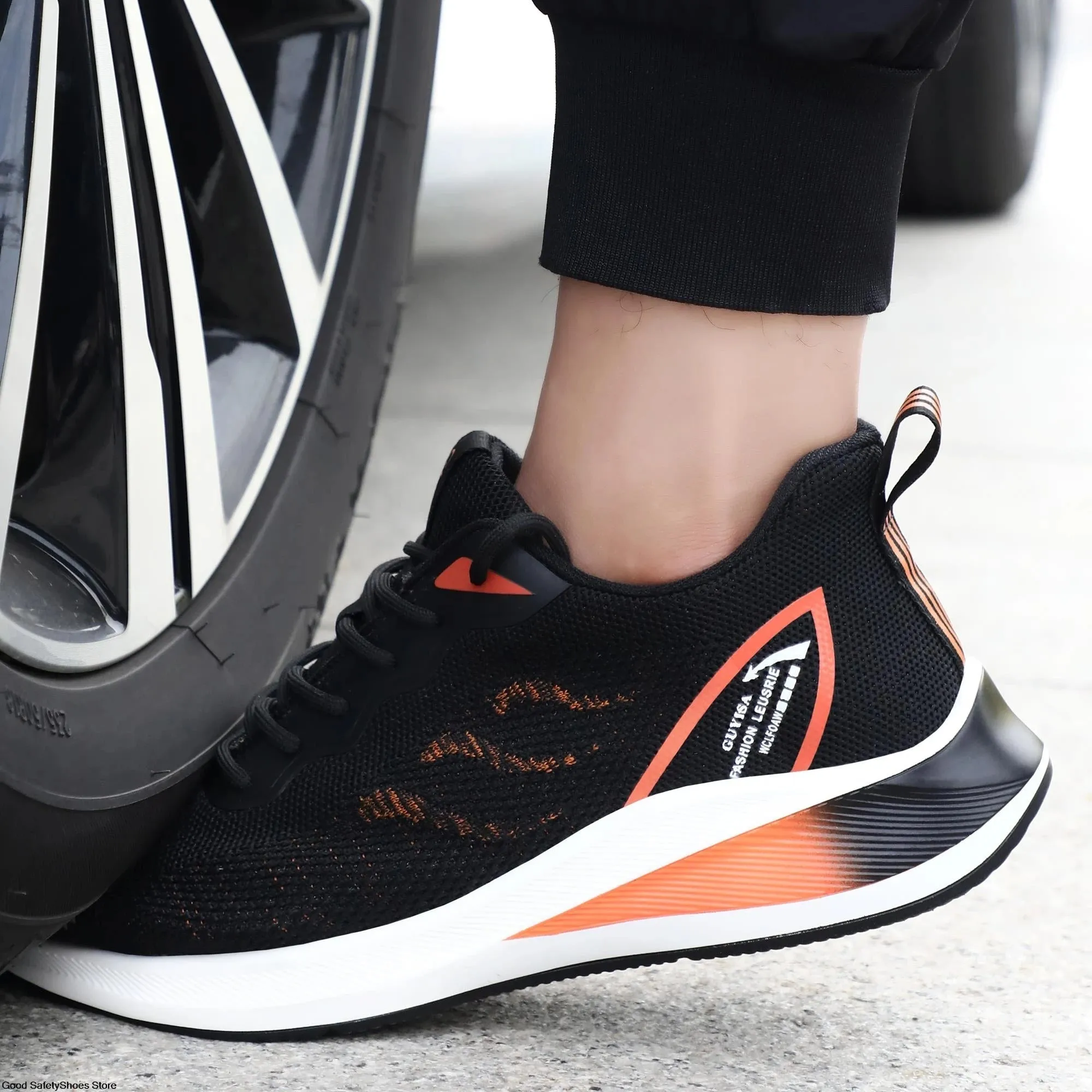 Cuzcare Orthopedic Breathable Shoes For Men Arch Support Anti-Smash Anti-Puncture