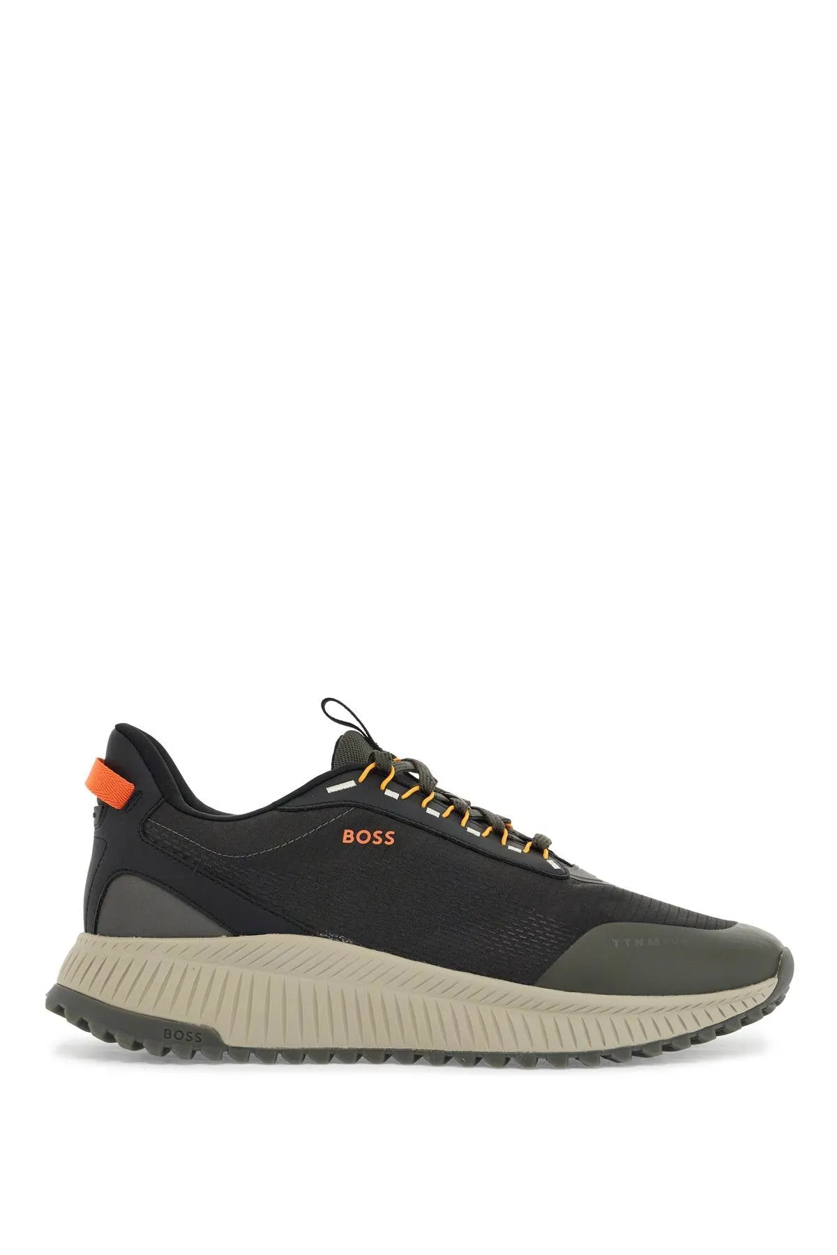 DARK GREY BREATHABLE SNEAKERS WITH ORANGE DETAILS TTNM EVO_RUNN_RSGTX