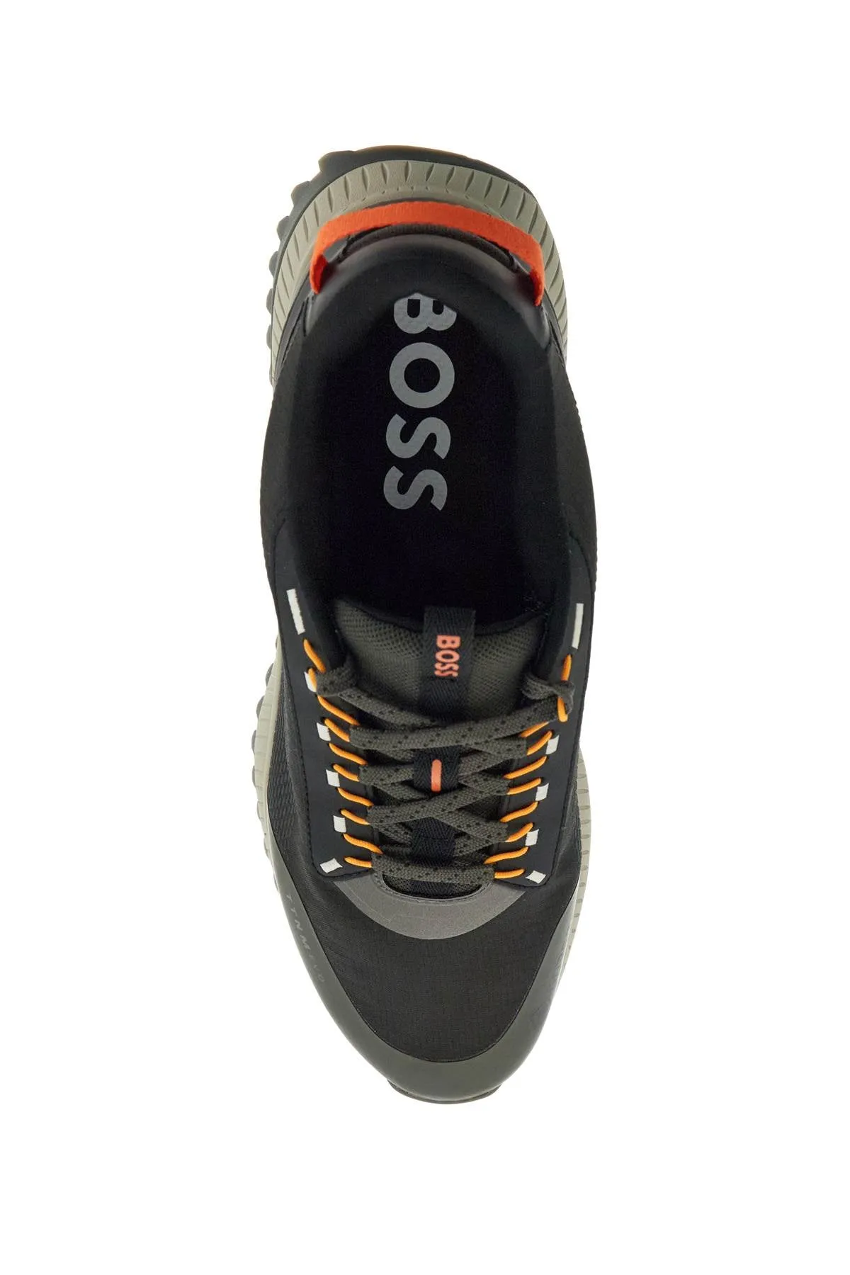 DARK GREY BREATHABLE SNEAKERS WITH ORANGE DETAILS TTNM EVO_RUNN_RSGTX