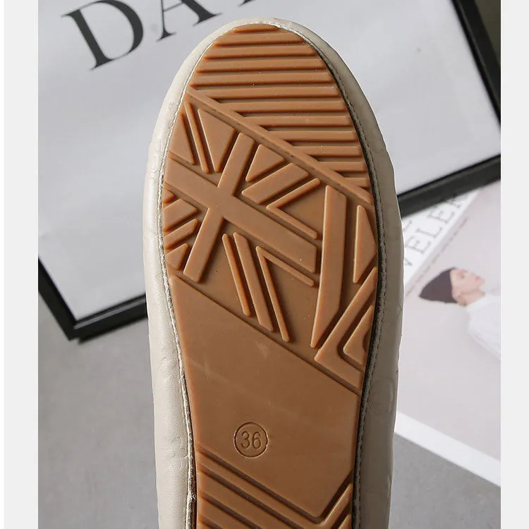 Genuine Leather Fashion Soft Scoop Women's Loafer