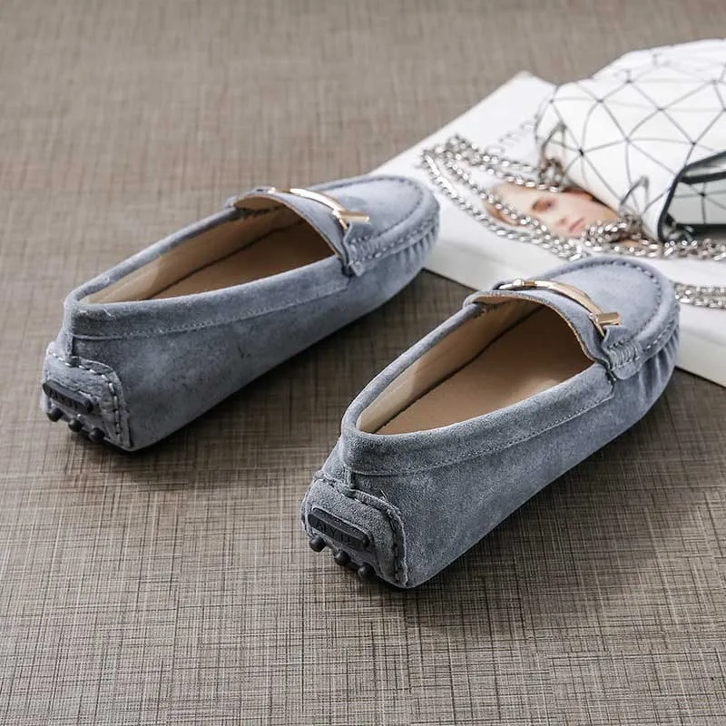 Genuine Leather Fashion Soft Scoop Women's Loafer