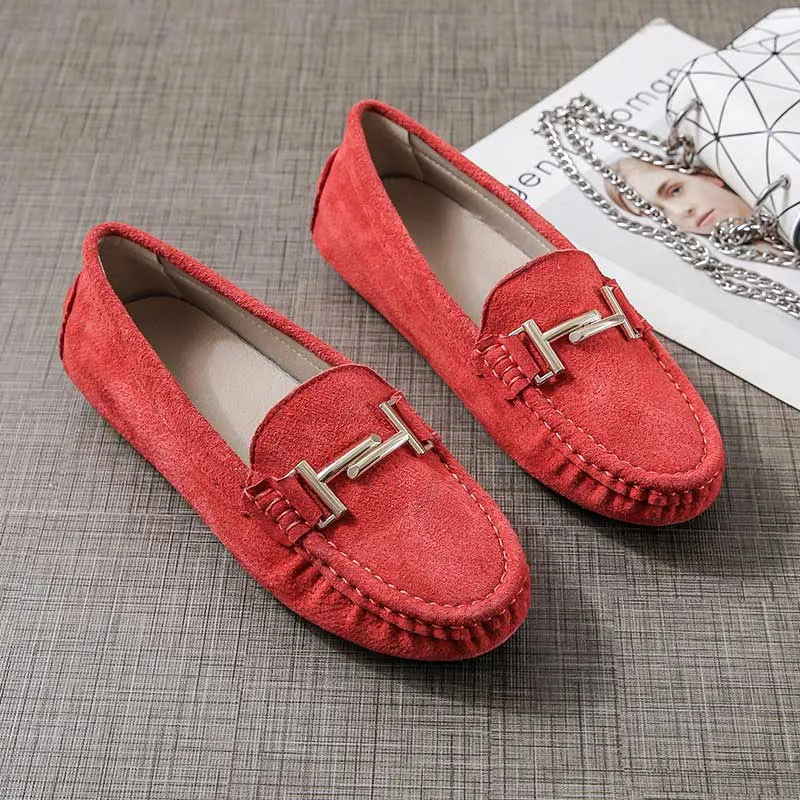 Genuine Leather Fashion Soft Scoop Women's Loafer