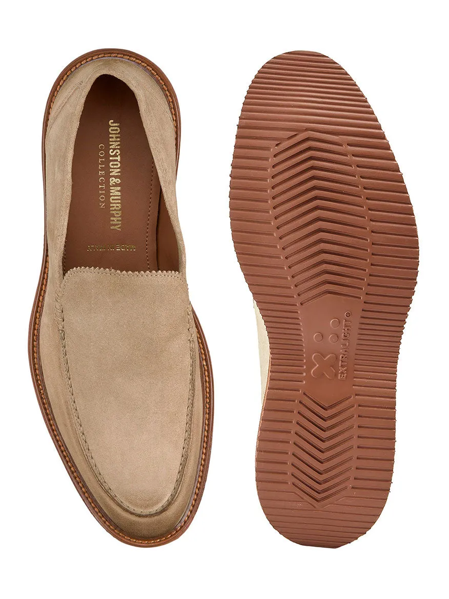 J & M Collection Jameson Venetian in Taupe Italian Suede