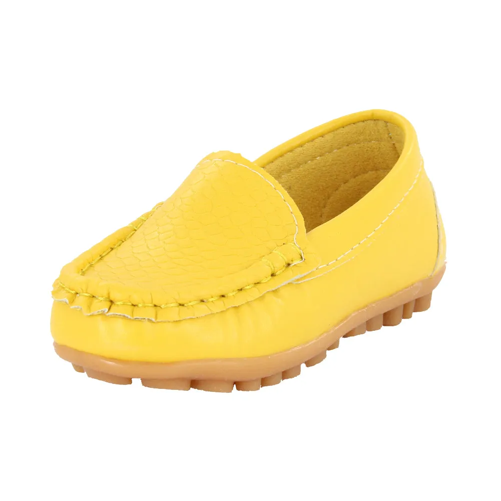 Kid Girl Slip On Flat Soft Boy PU Loafers