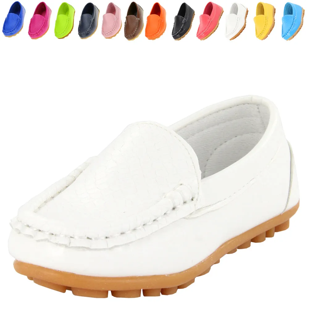 Kid Girl Slip On Flat Soft Boy PU Loafers