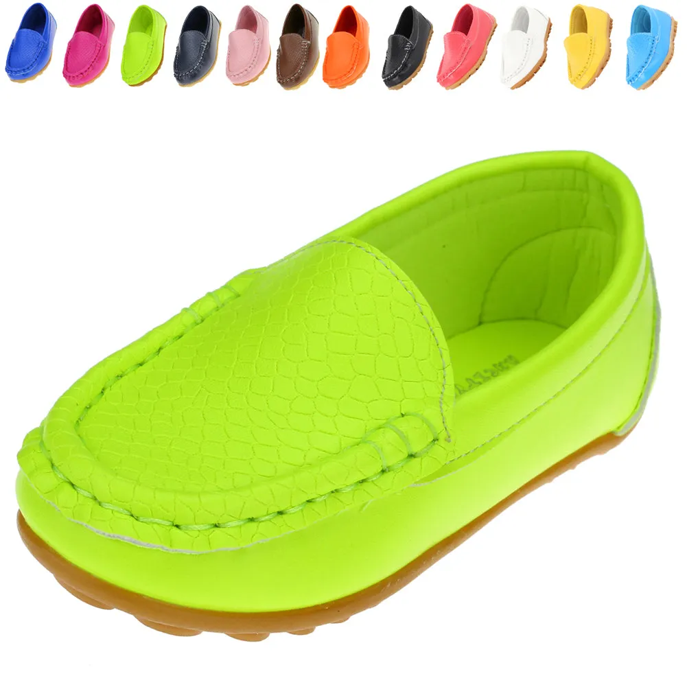 Kid Girl Slip On Flat Soft Boy PU Loafers
