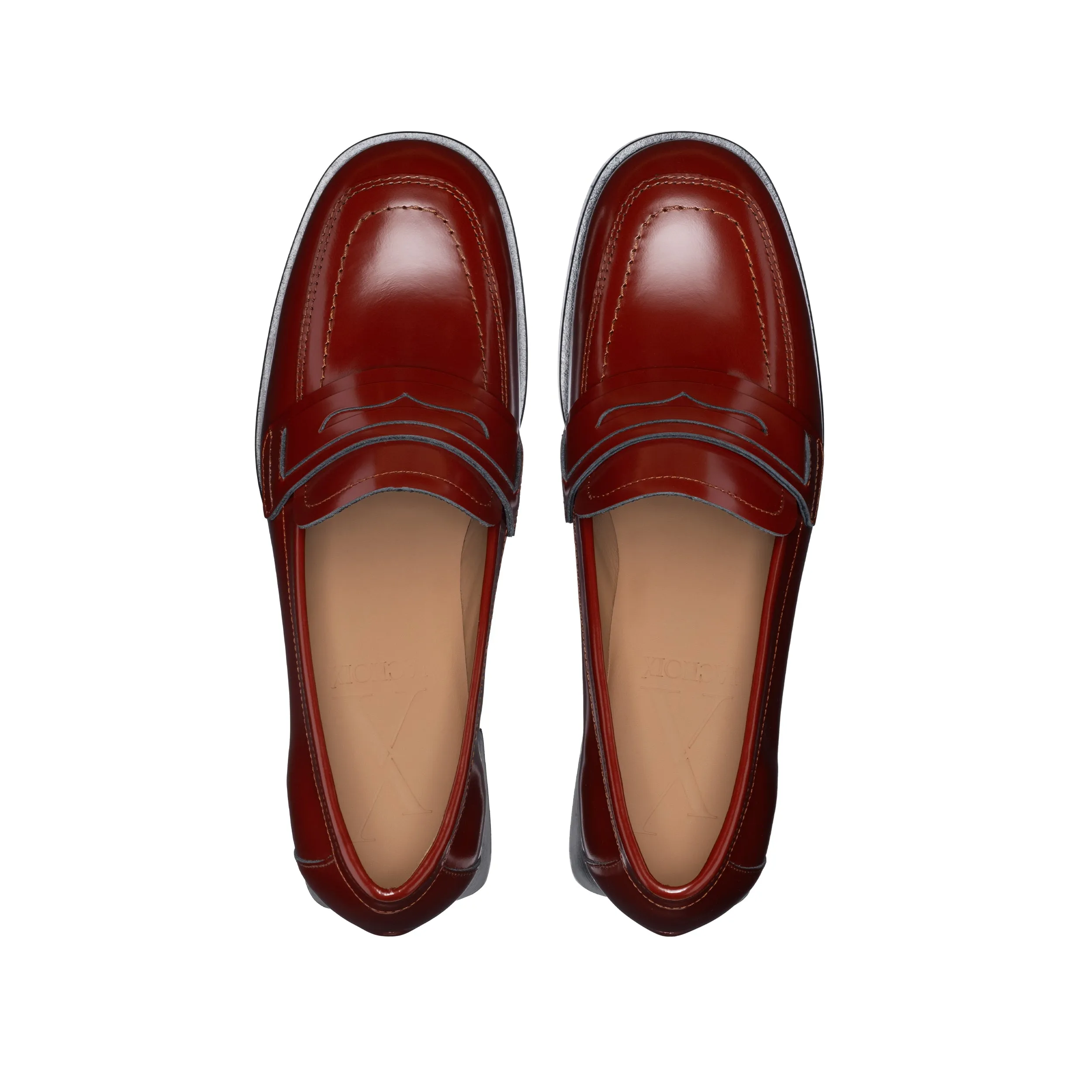 Maroon Mid-Heel Loafer