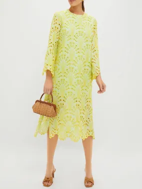 Mint And Mimosa Eyelet Midi Dress