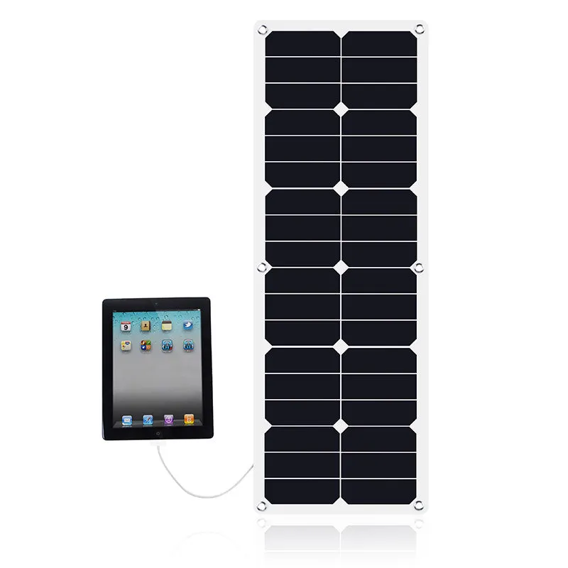 Moolsun Flexible Solar Panel 40 Watt 18 Volt Semi-Flexible Bendable Mono Off-Grid Charger for Marine RV Cabin Van Car Uneven Surfaces