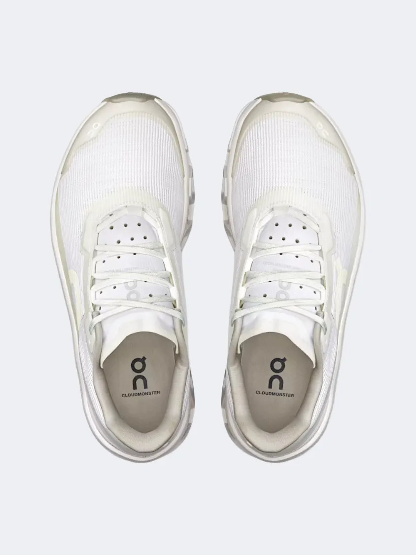 On Cloudmonster Void Women Running Sneakers White