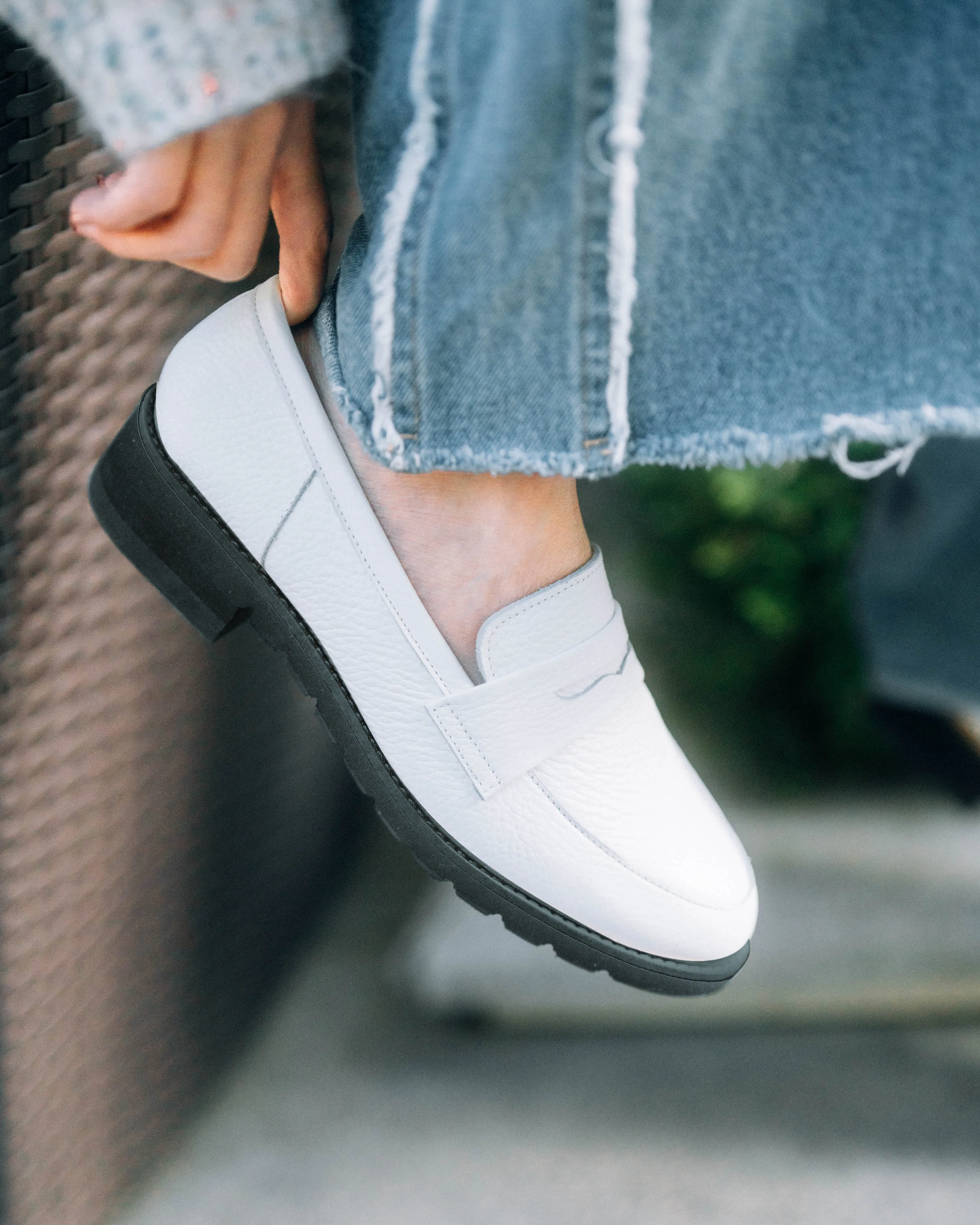 Penny Loafers - Blanc White