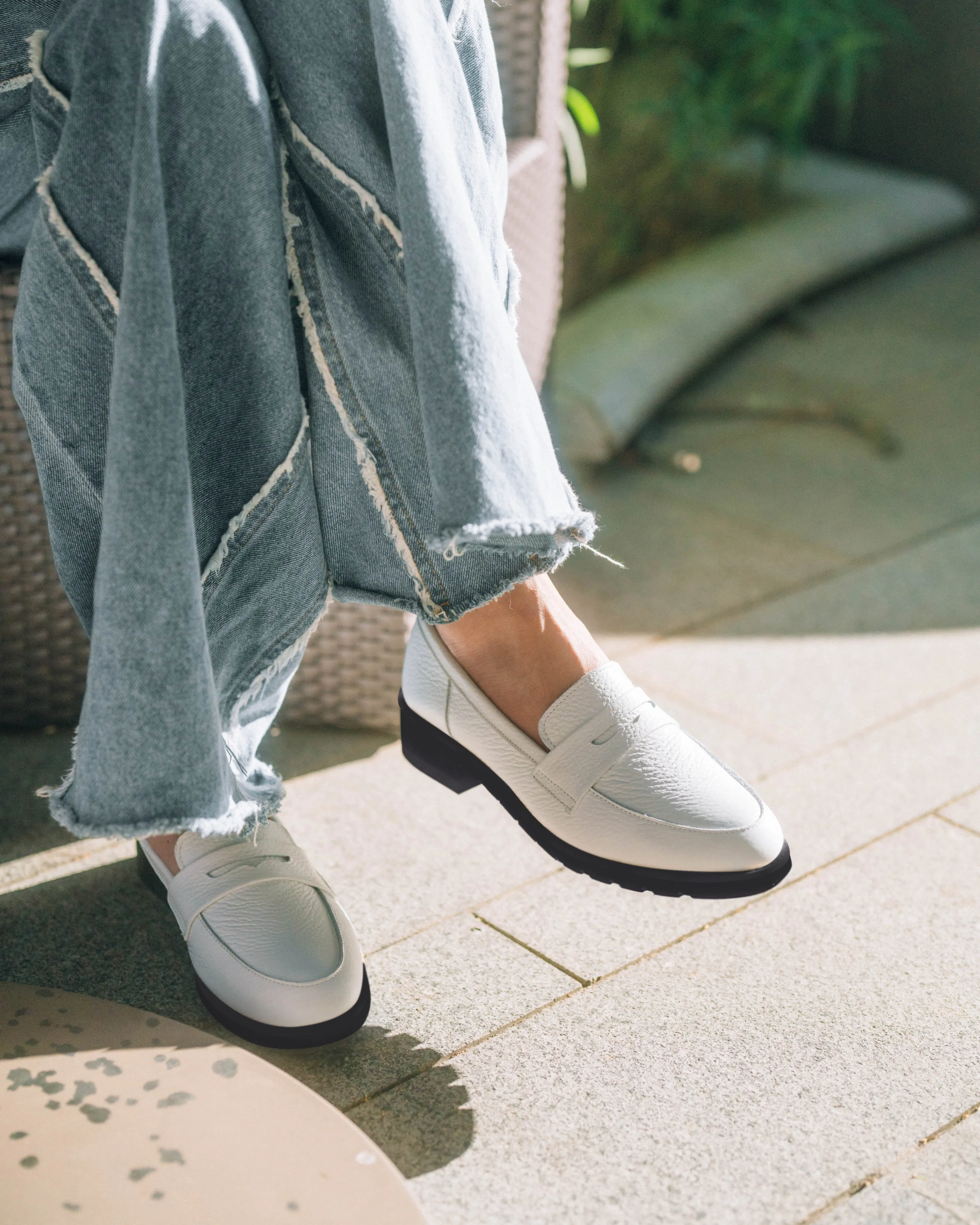 Penny Loafers - Blanc White