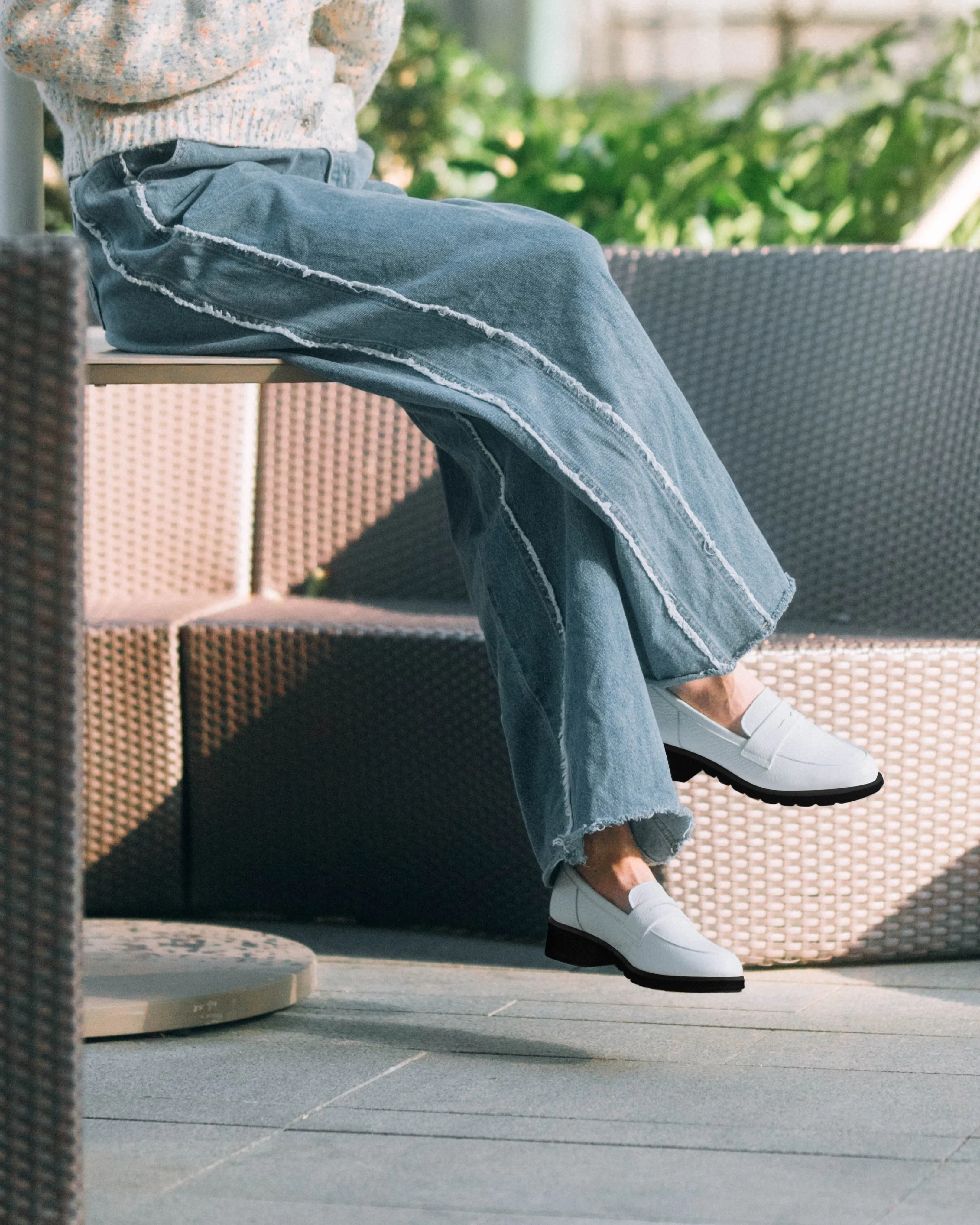 Penny Loafers - Blanc White