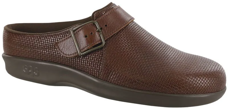 SAS Clog Slip On Loafer - Woven Brown