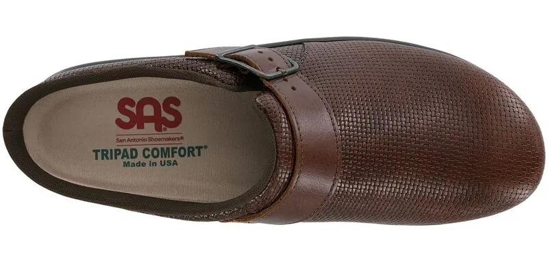SAS Clog Slip On Loafer - Woven Brown