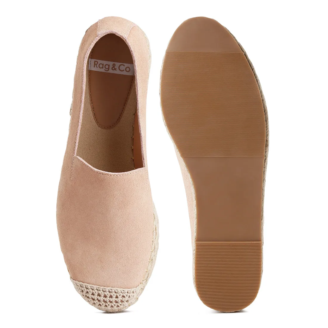 Suede Flatform Heel Espadrilles