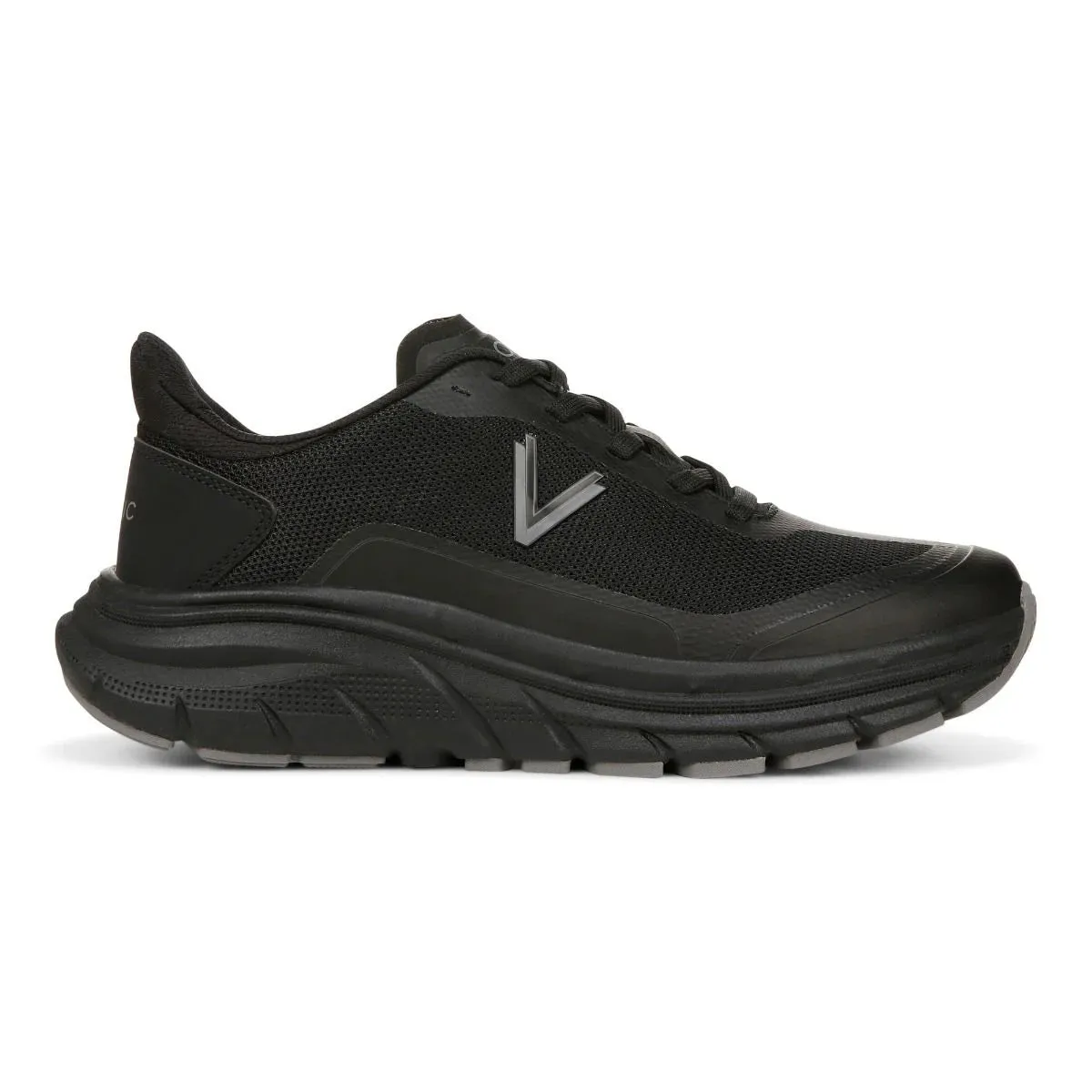 Vionic Walk Max Stretch Lace Up Sneaker Black Mesh