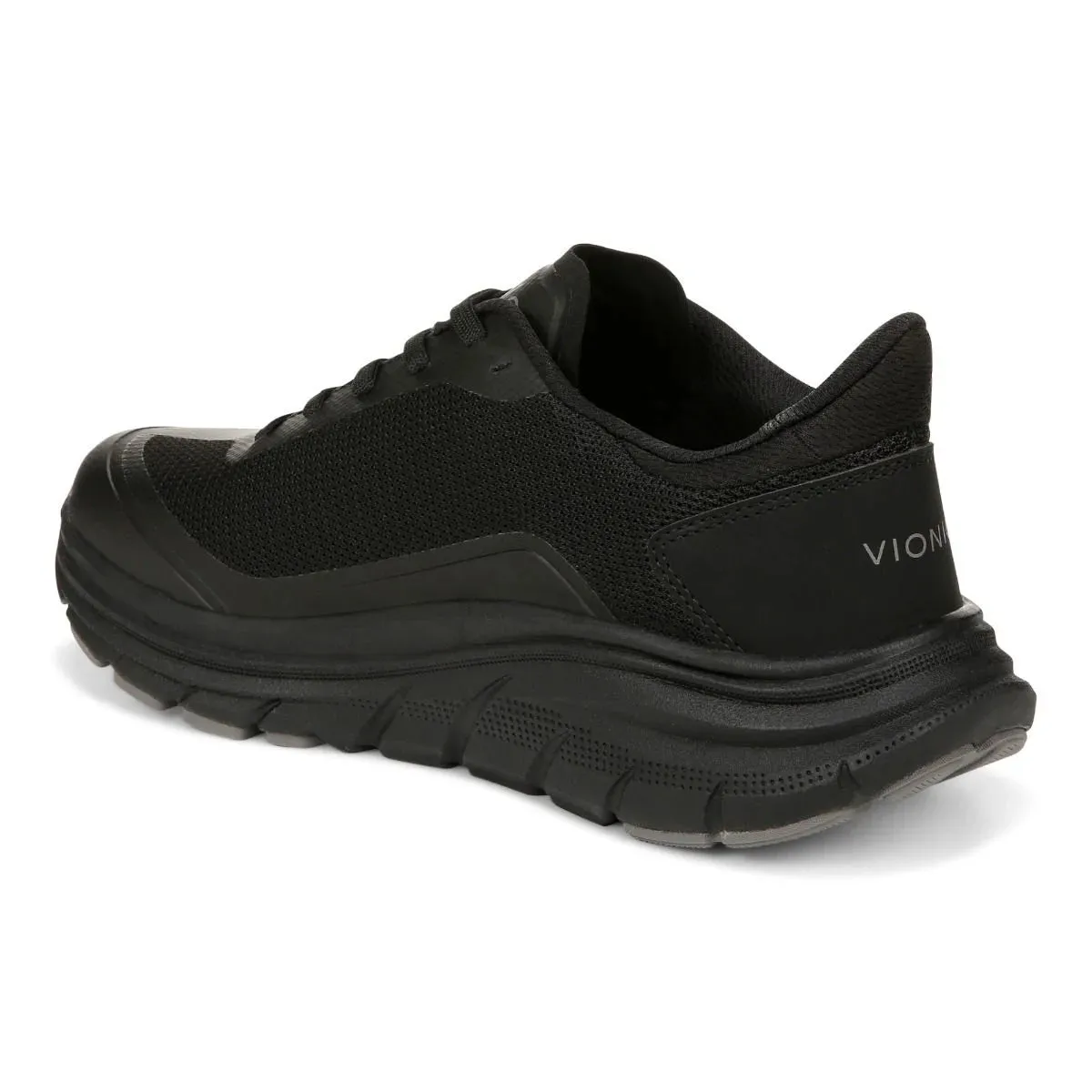 Vionic Walk Max Stretch Lace Up Sneaker Black Mesh