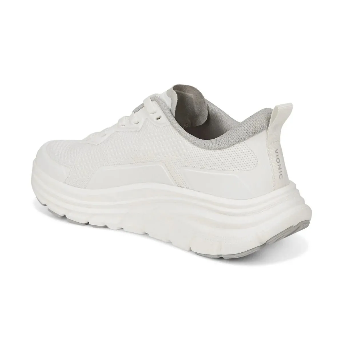 Vionic Walk Max White Knit Lace Up Sneaker