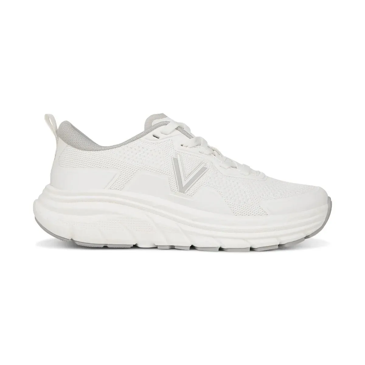 Vionic Walk Max White Knit Lace Up Sneaker