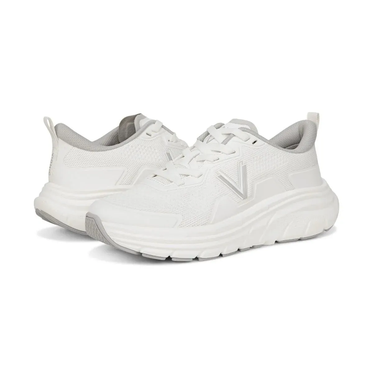 Vionic Walk Max White Knit Lace Up Sneaker