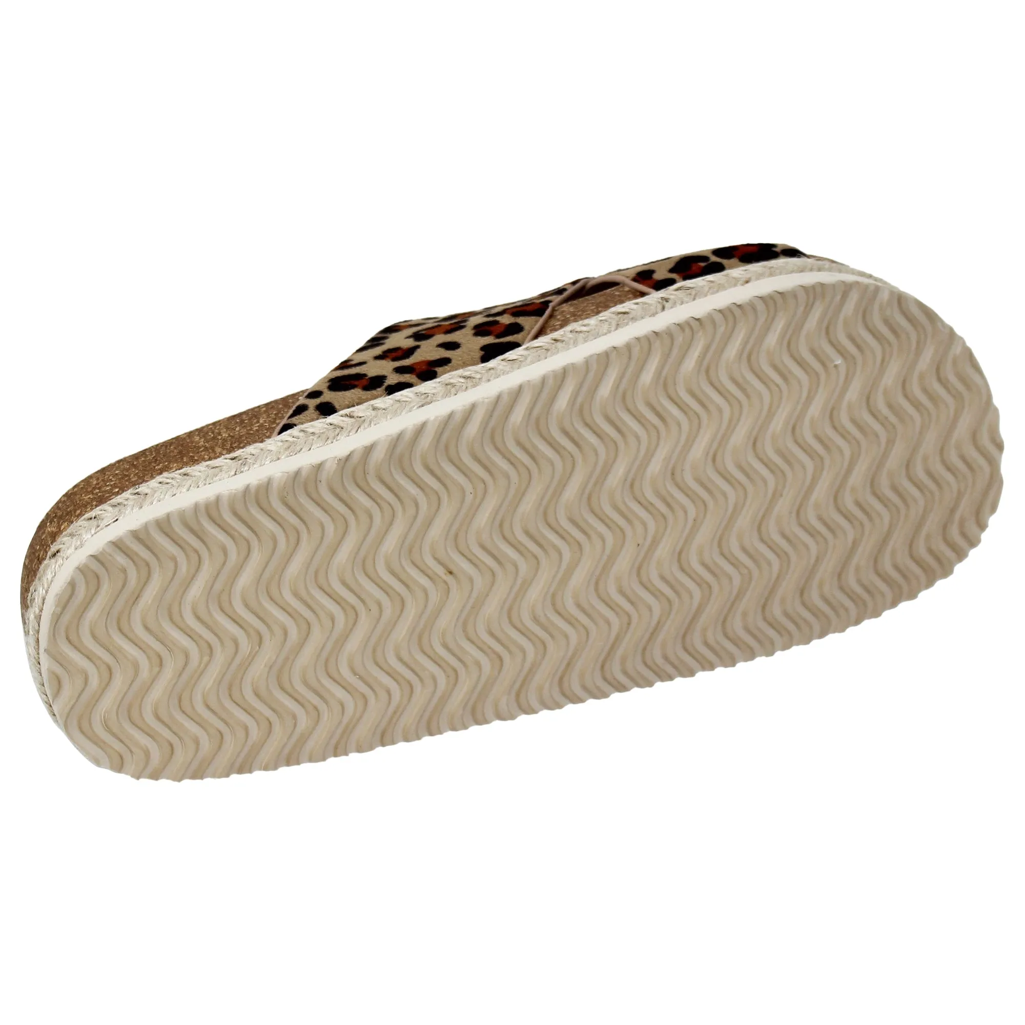 Women's Classic Criss Cross Platform Sandals Espadrilles Leopard